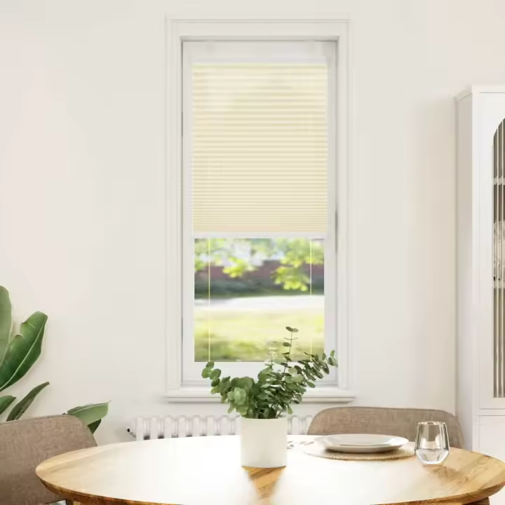 Estor Plisado crema 45x100 cm Tela Ancho 44,4 cm Poliéster - 1