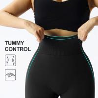 Pantalones De Yoga Para Mujer De Cintura Alta Y Sin Costuras Talla True Fit Nylon Tejidos Hasta La Rodilla Zapatos De Gimnasio - details 1