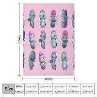 Manta De Terciopelo Suave Bibble Expressions Patrón a Cuadros Decorativa Para Adultos Adecuada Para Viajes Picnics Hogar Y Avión - details 1