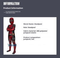 Disfraz Deadpool Bodysuit Superhéroe Cosplay Cómic Compresión Ejercicio Construcción Corporal Anime Halloween Regalos Para Niños - details 8