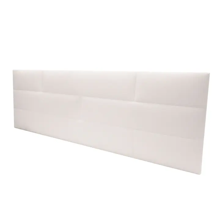 Cabecero Doble Cube Tapizado Ladrillo Habitación Principal Color Blanco 166x54x3 cm - 1