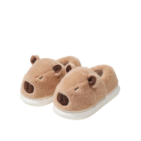 S7 STAR Pantuflas de Casa Mujer Talla 30-41,Invierno Pantuflas Antideslizantes CáLido,lindas zapatillas térmicas para el hogar,cómodas y esponjosas, Diseño de Kapybara Animal a la Moda