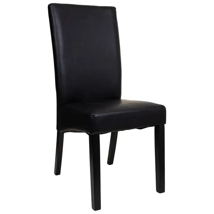 WANDERLUST DECO Silla de madera tapizada negra 49x48x42/102h cm. No viene montado - 1
