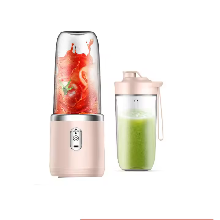 Licuadora portátil, de alta potencia, con 6 cuchillas, adecuada para batidos, malteadas, jugos naturales, adecuada para deportes al aire libre, hogar y viajes, dos tazas, taza principal y taza secundaria. - 1
