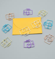 10pcs Clips De Papel De Metal Colorido Con Agujero Para Marcadores Y Cierres De Encuadernación Suministros Para Escuela Y Oficina - details 9