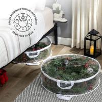 Bolsa De Almacenamiento Para Coronas Navideñas 24/30 Pulgadas Transparente PVC Foldable Contenedor De Árbol De Navidad - details 2