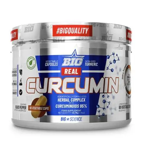 BIG Real Curcumin 60 caps vegetales - Complejo herbal con un 95% de curcuminoides - 1