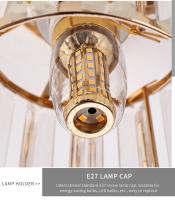 Luz De Techo Moderna Nórdica Con Sombrilla De Cristal Diseño Único Para Pasillo Sala De Estar Pendente Iluminación Self-Contained - details 4
