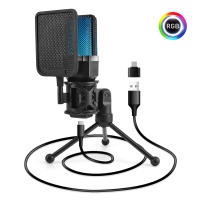Micrófono Profesional Para Juegos De Computadora Condensador USB Para Streaming En Vivo Podcast Estudio Micrófono Karaoke Kit De Microfonos Para PC Y Portátil - details 30
