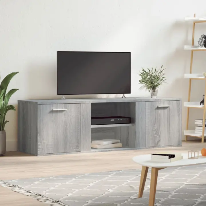 vidaXL Mueble de TV de madera de ingeniería gris sonoma 120x34x37 cm - 1