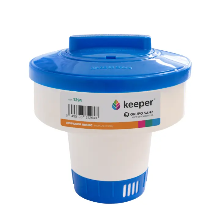 Flotador de Cloro Ajustable para Piscina - Dispensador PVC de 200 g - Hecho en España - 1