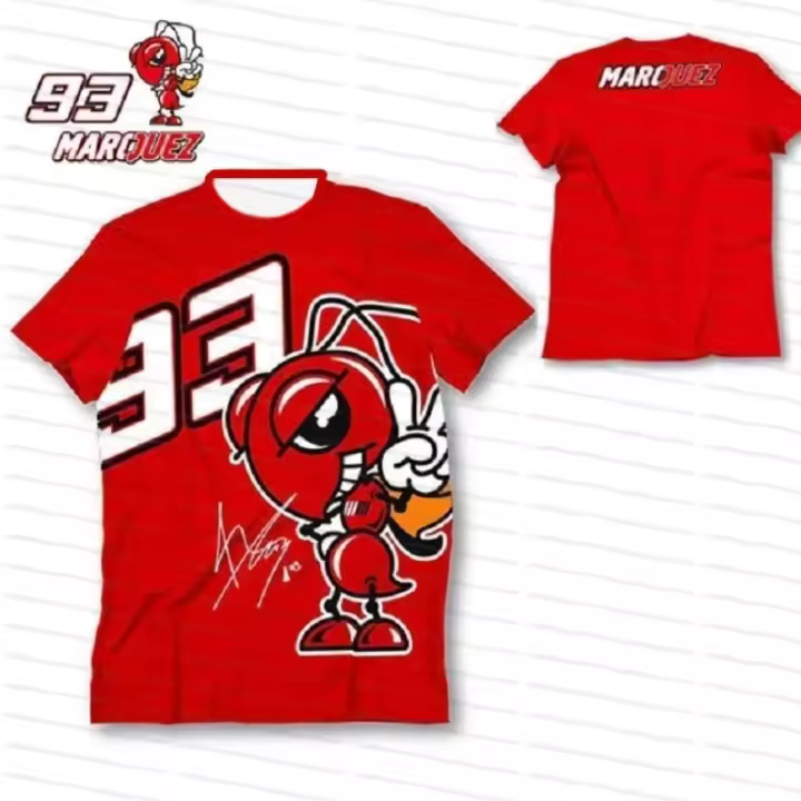 Camiseta De Motocicleta Retro Para Niños Y Adultos Camiseta De Entrenamiento De Ciclismo MOTO GP 93 Marquez Zexi Street Para Fiestas Y Uso Diario - 1