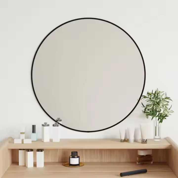 vidaXL Espejo de Pared Redondo Dorado Ø 60 cm Decoración Dormitorio Tocador Color Dorado,  Negro,  Plateado y mas - 1