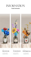 Juego De Bloques De Construcción Románticos Con Diseño De Flor Regalo Para Novia Decoración De Casa Juguetes DIY Para Niñas - details 8