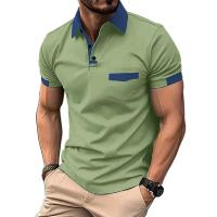 Camiseta De Polo Para Hombre Con Mangas Cortas Y Bolsillos Color Sólido Talla Grande Transpirable Ligera De Luxo Casual Verano - details 4