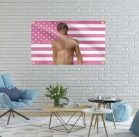 Tapiz Americano Rosa Nicholas Chavez Divertido Bandera 3x5 FT Con Cuatro Grommets Para Habitación De Estudio De Colegio Dormitorio Hombre Cueva De Hombres Decoración Duradera De Poliéster Impresión Digital Costura Doble - details 0