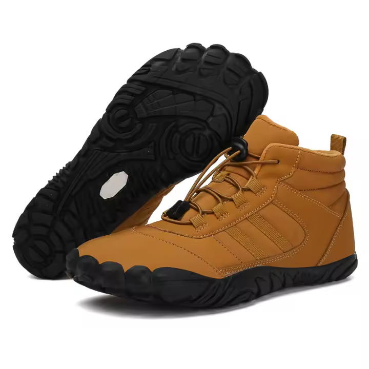 Botas De Nieve Impermeables Para Hombres Invierno Zapatos De Acampar Hasta La Rodilla Con Peluche Cálido Adecuadas Para Parejas Y Senderismo - 1