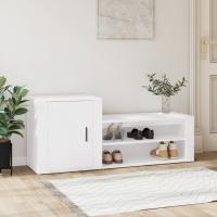 vidaXL Mueble Zapatero Madera Contrachapada Armario Pasillo Entrada Color Blanco,  Gris hormigón,  Gris sonoma - details 0