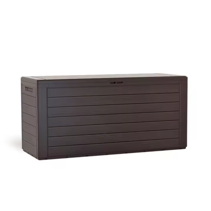 Baul de jardin 280 litros Prosperplast Boardebox de plastico en color ocre oscuro 116 x 43,8 x 55 cm - 1
