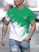 Camiseta De Hombre Con Cuello Redondo Y Manga Corta Para Deporte Al Aire Libre Ropa Casual De Calle Camiseta Transpirable Y De Secado Rápido - details 5
