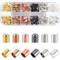 300pcs Terminadores De Cuerda En 6 Colores Capa De Cuero Con Agujero De 1mm Terminadores De Columna De Cobre Para Joyería - details 0