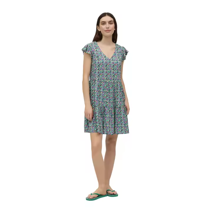 Ysabel Mora - Vestido corto vuelo detalle mangas estampado flores - 1