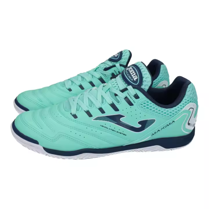 Zapatillas marca JOMA para hombre en color turquesa. Zapatillas Joma Maxima Fútbol Sala para hombre, diseño ventilado y suela antideslizante indoor - 1