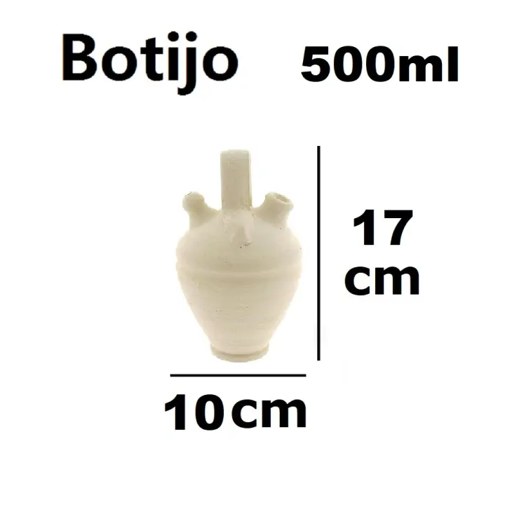 Botijo De Barro Andalucia 0.5/2/3/4/4.5/6/7/10.5 Litros Hecho a mano 100% Ecológico De La Arcilla Enfriar El Agua,CM,fespu - 1