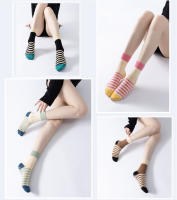 Calcetines De Moda Con Rayas Para Mujer Anti-derrapantes De Yoga Pilates Fitness Colorido Deportivo Tubo De Baile En El Suelo - details 4