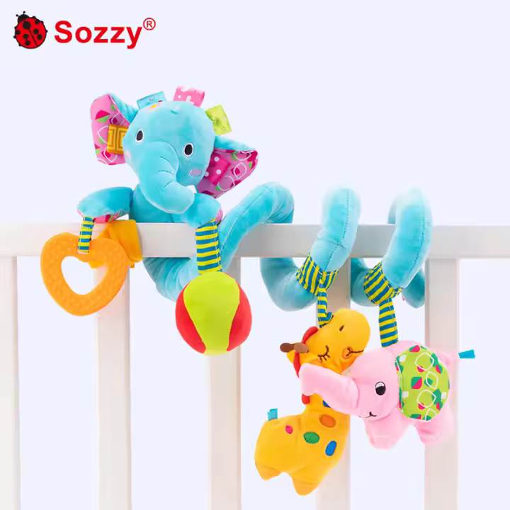 Sozzy 12 modelos de muñeco de peluche relajante para bebé, cochecito colgante para bebé, cochecito colgante, cama colgante alrededor de juguetes para bebé - 1