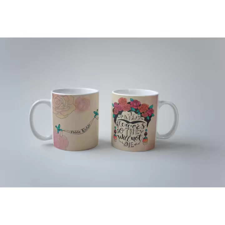 Taza Mug de Cerámica -044 Frid Kahlo - 350 ml - Apta para lavavajillas - 1