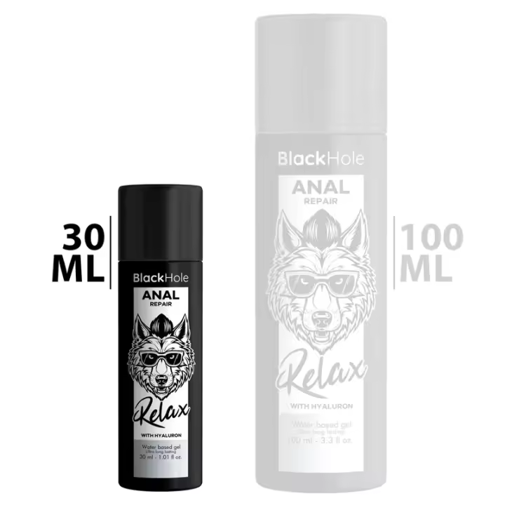Lubricante Anal Base Agua Relax Black Hole 30/100 ML - 1