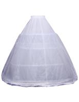 Crinolina De Tres Aros Para Mujer Sobe Vestido Falda Larga Media Slip Underskirt Para Vestidos De Boda Acrílico Blanco - details 1