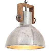 vidaXL Lámpara colgante industrial redonda 25 W negra 30 cm E27 en color Negro/Multicolor/Plateado | diseño vintage industrial ideal para cocina salón comedor - details 2