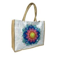 MEJORADA Bolso de Tote para Mujer con Patróns de Mandalas, Cremallera, Poliéster - details 1