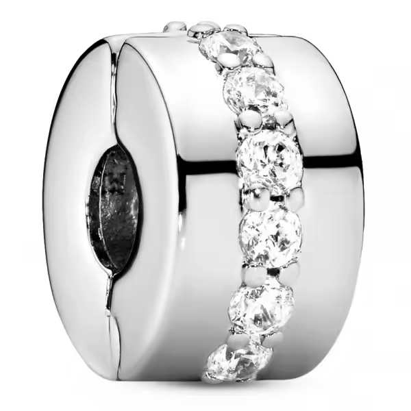 Pandora - Charm de Clip Fila Brillante Transparente 791972CZ - 1