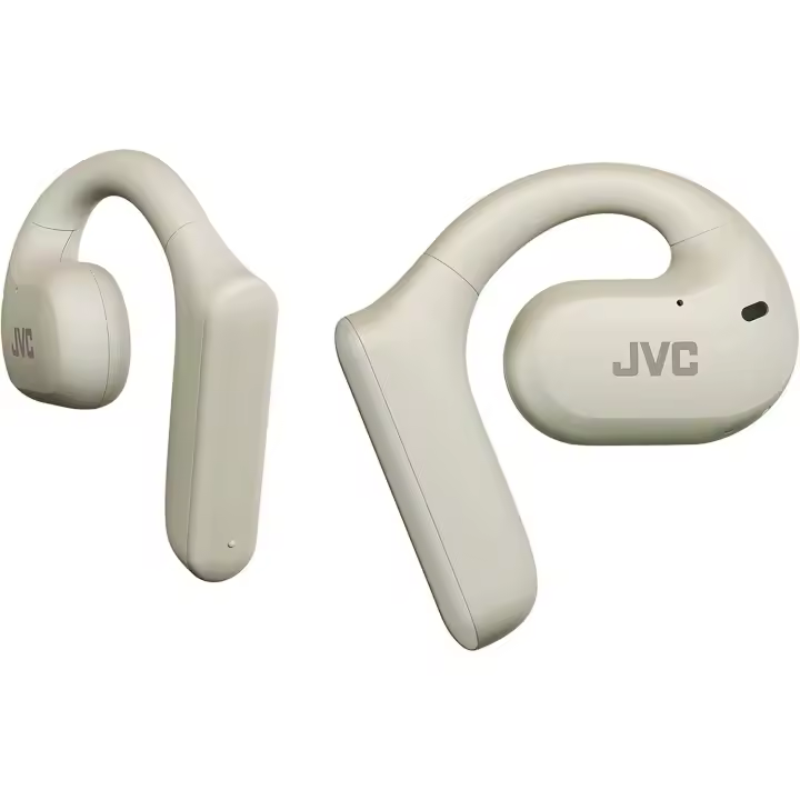 JVC Auriculares inalámbricos Deportivos 27h de Batería, Sonido, Auriculares de Oido Abierto, Resistentes al Agua IPX4, Doble Micro, Auriculares Running para Correr - HA-NP35T-W, Blancos - 1