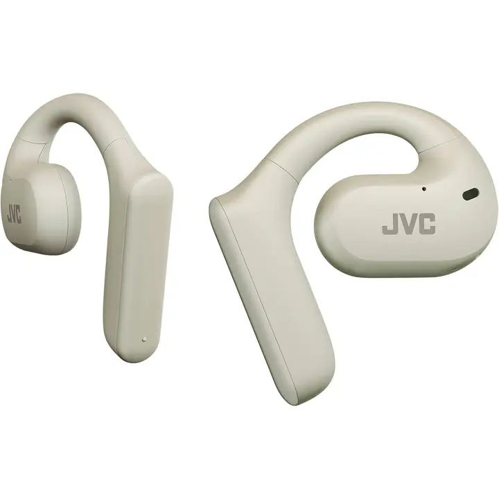 JVC Auriculares inalámbricos Deportivos 27h de Batería, Sonido, Auriculares de Oido Abierto, Resistentes al Agua IPX4, Doble Micro, Auriculares Running para Correr - HA-NP35T-W, Blancos - 1