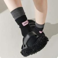 Calcetines De Algodón Rosados Retro Coreanos Para Mujeres Con Etiqueta En Inglés Y Rayas Cómodos Y Suaves Calcetines Deportivos De Media Caña Para Primavera Y Otoño - details 2