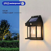 Luz De Pared Solar De Tungsteno Con Sensor De Movimiento IP65 Impermeable LED Para Patio Pared De Madera Porche Granero Balcón - details 8
