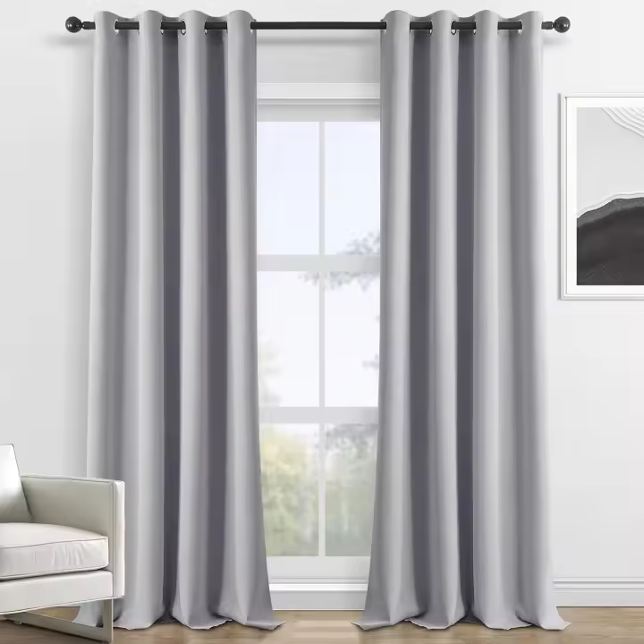 Topfinel Cortinas Salon Modernas Termicas Aislantes Opacas con Ojales para Cocina Habitacion Infantil Dormitorio 2 Piezas 140x240cm Beige - 1
