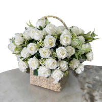 10 Cabezas De Rosa Artificial En 6 Colores Peonías Flores Falsas Para Decoración De Boda Y Ocasiones Especiales Material De Poliéster - details 1