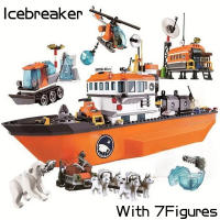 Bloques De Construcción De La Serie Ciudad Aventura Arktik Icebreaker Barco Motocicleta Avión Juguete De Bloques De Plástico Compatible Con Lego Regalo De Navidad Para Niños - details 1