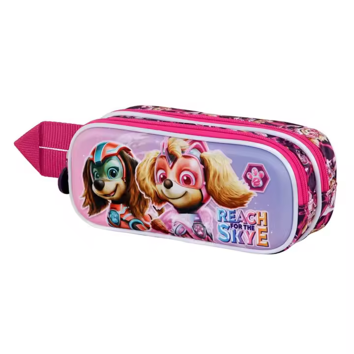 LA PATRULLA CANINA ROSA ESTUCHE PORTATODO DOBLE 3D 22cm x 9.5cm x 8cm LA PATRULLA CANINA MIGHTY (mod. 06794) - 1