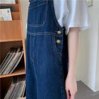 Vestido De Denim Para Mujer Verano Primavera Sin Mangas Con Tirantes Estilo Casual Solado Medio Traje De Mujer Juvenil - details 7