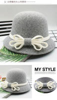 Nueva Gorra De Lana Floral Para Mujer Invierno Fedoras Vintage Western Bucket 10 Colores Calientes Sombreros Bowler H3 - details 17
