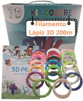 CAELLUMA - Filamento PLA 1,75 mm para lápiz 3D y impresora 3D - Caja con 20 o 30 colores - 100 150 y 200 metros en total - Incluye plantillas y accesorios la Opción de 200 metros - details 0