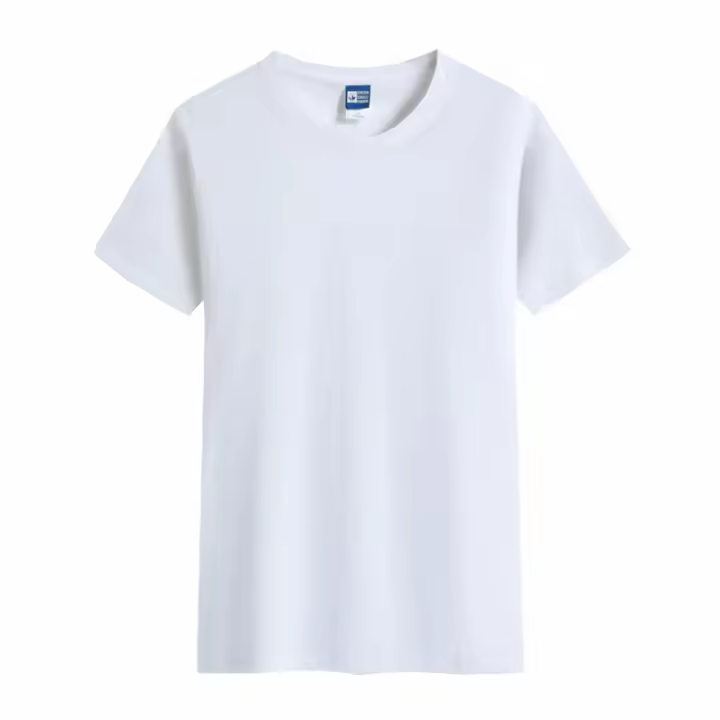 Camiseta De Algodón 100% Para Hombre Y Mujer Con Cuello Redondo Y Mangas Cortas Color Sólido Versátil Para Todo El Año - 1