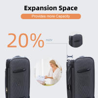 S7 STAR LG61850-LG61855 Set 3 Maleta Tela de Viaje, Juego 3pizas Equipaje Blanda con 4 Ruedas Giratorias Multidireccionales 360°, Maleta Expandible Gran Capacidad Asa Telescópica 20+24+28in - details 4