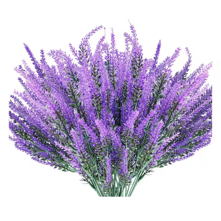 5Pcs Lavanda Artificial Decoración Romántica De Boda Estilo Nórdico Vaso De Almacenamiento Decoración De Hogar Y Bouquet - 1